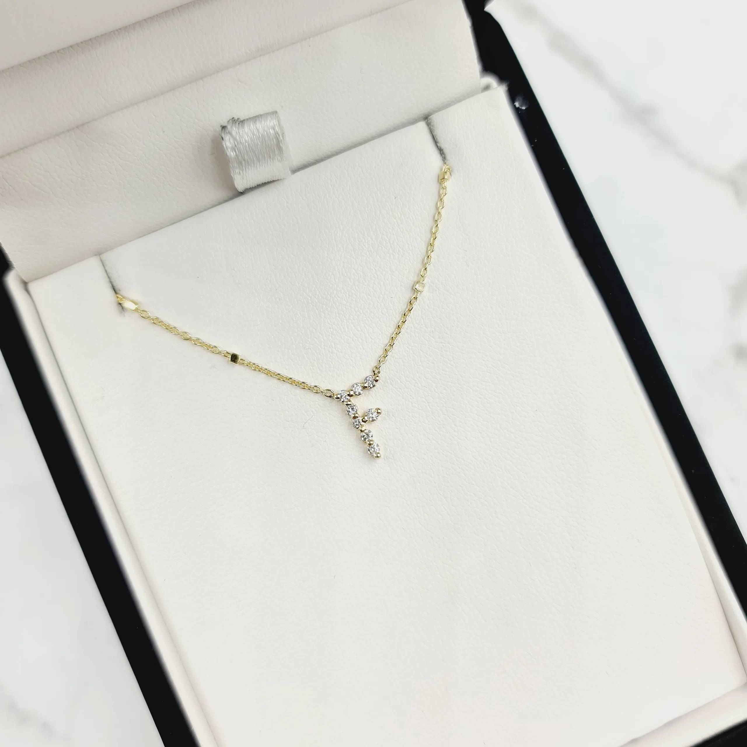 Diamond Initial Necklace - Image 2