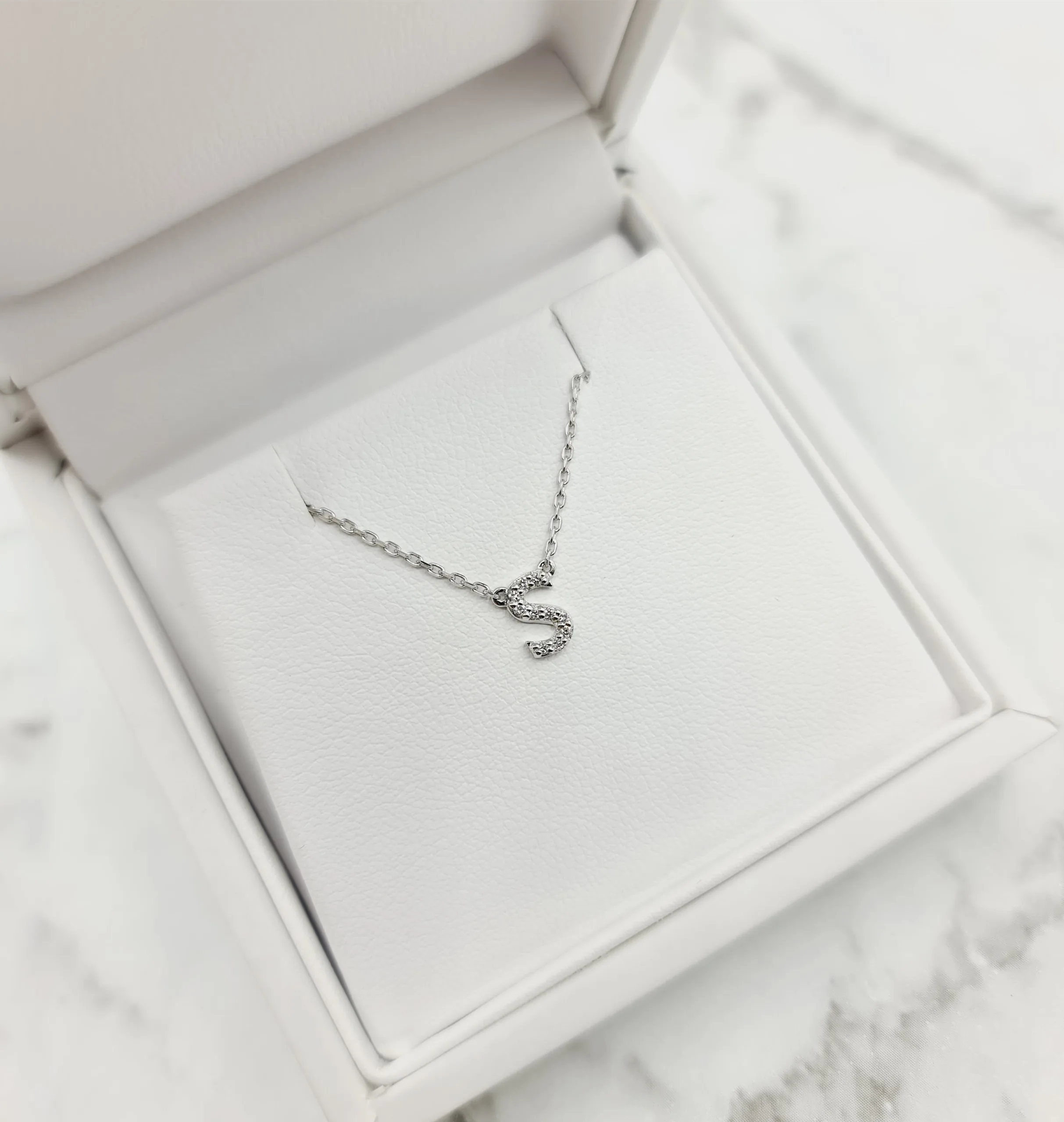 Diamond Initial Necklace